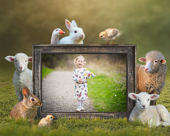 Easter Animals Frame